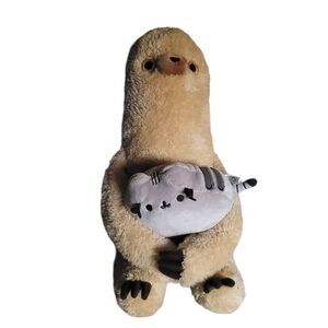GUND Pusheen with Sloth Plush Stuffed Animal, Set, Multicolor, 12" 2018